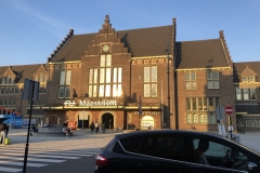 maastricht station, sunset