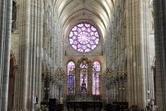 rose window and altar