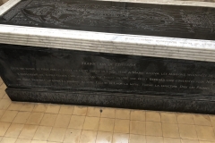 Epitaph of the bishop Barthelemi who contributed to the construction of the cathedral