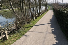 bike and walkers path along canal