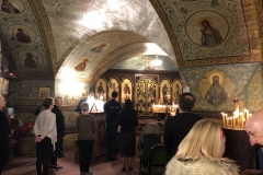 french parish in the crypt (basement) of orthodox cathedral